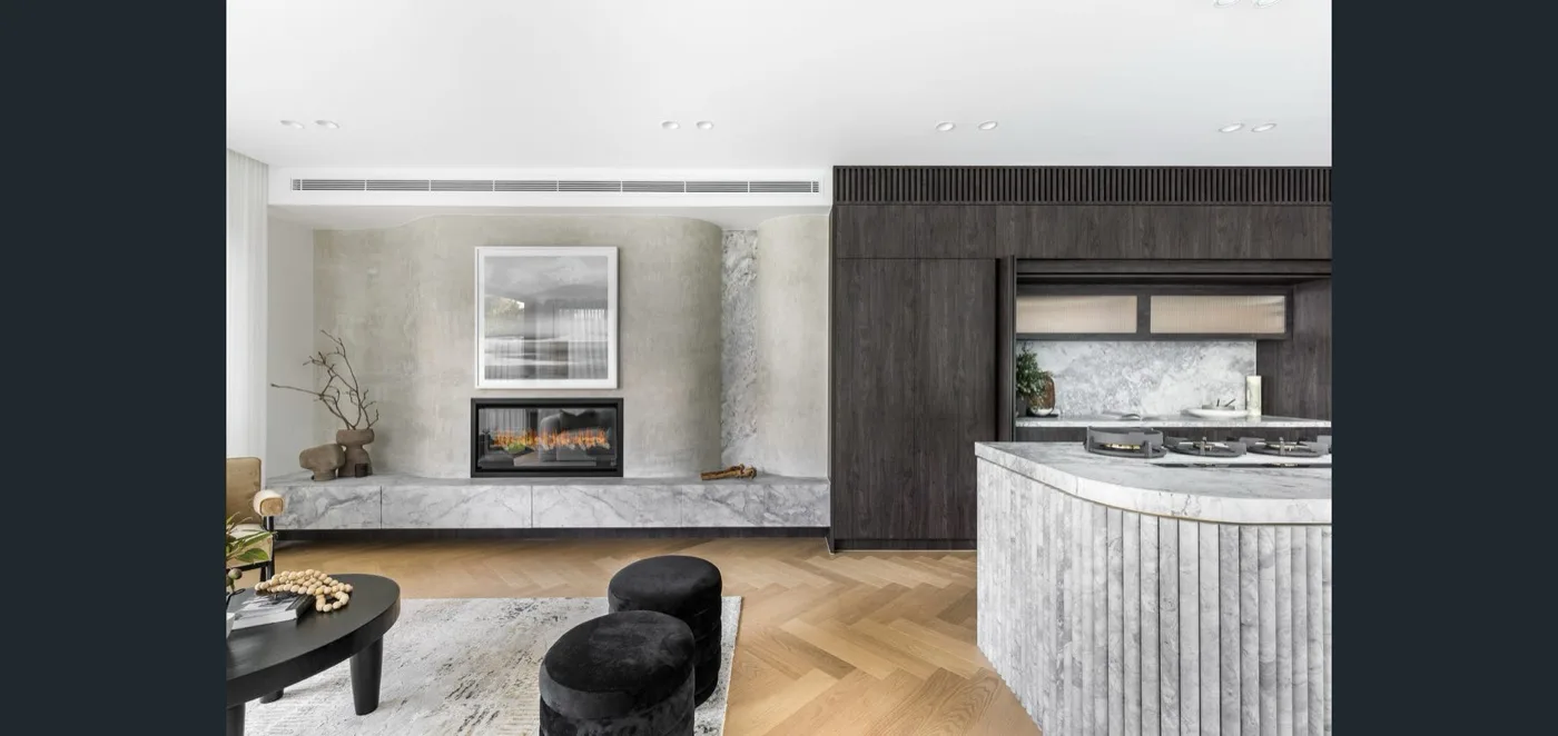 Open-plan living and dining